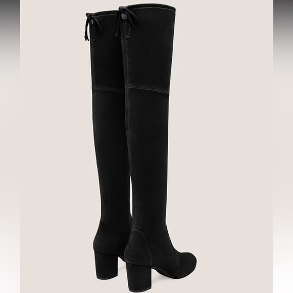 NEW Stuart Weitzman Lamd Over The Knee Suede Tie Boot - Picture 2 of 15